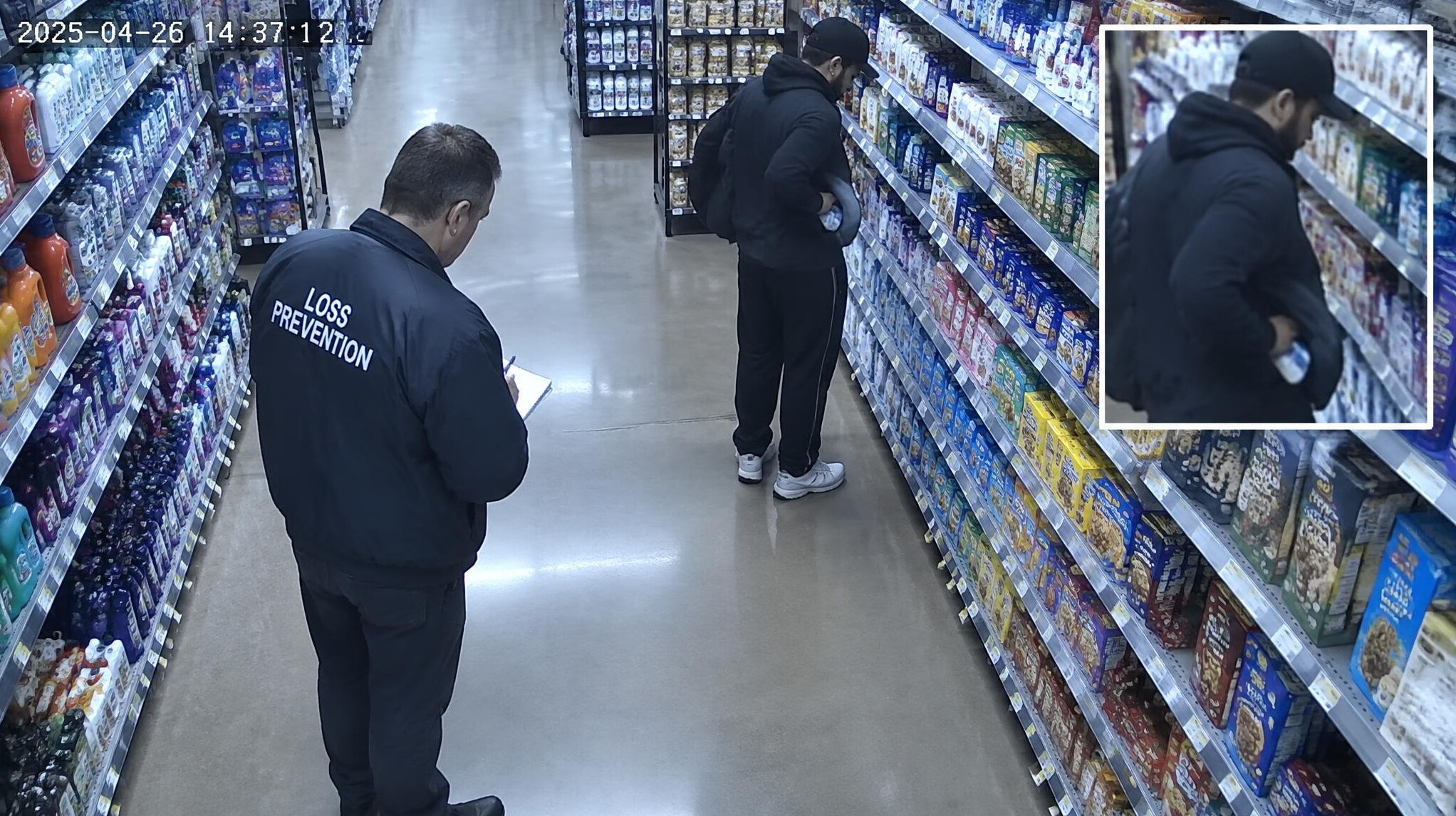 supermarket security camera footage