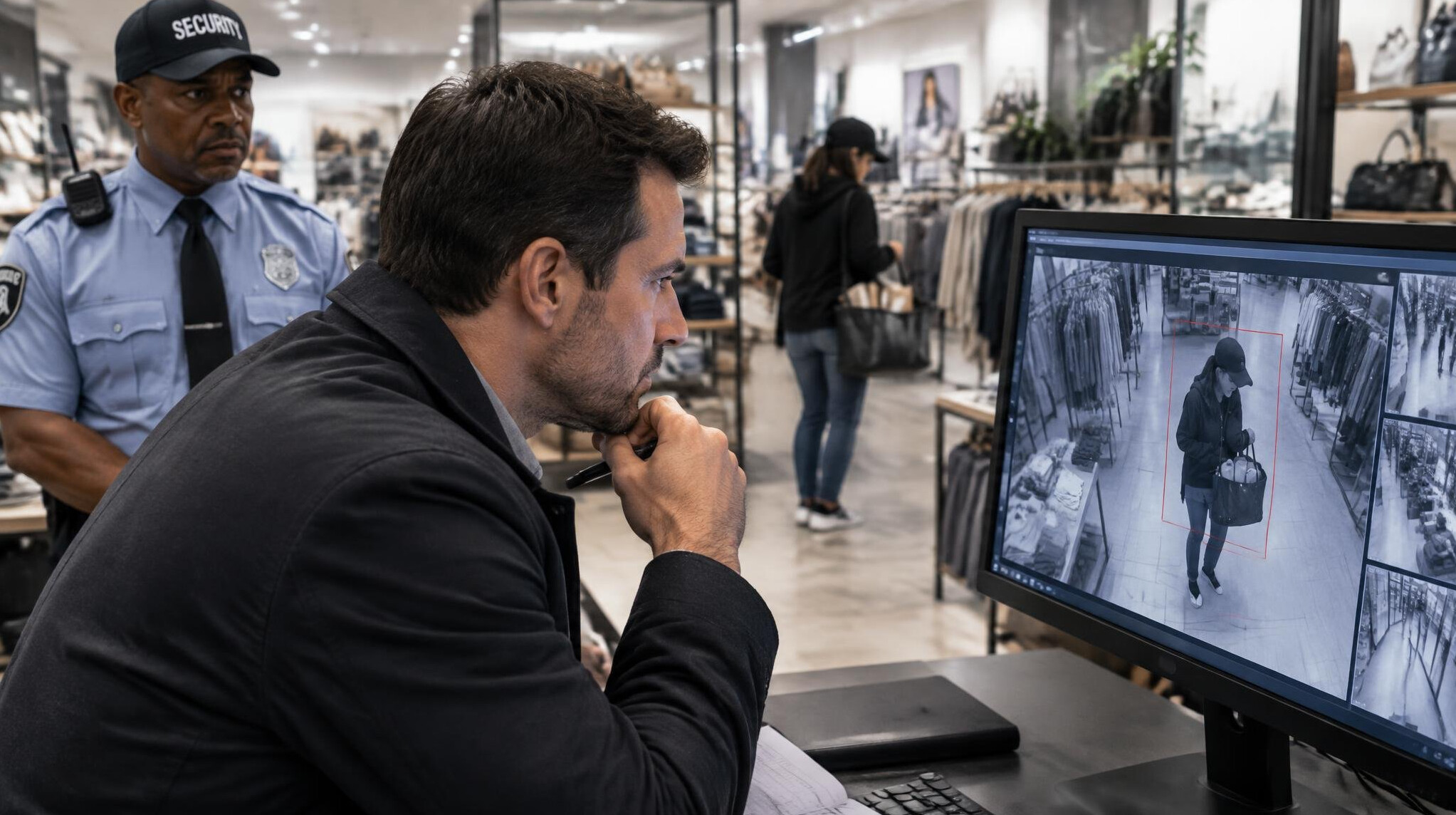 store detective investigating theft